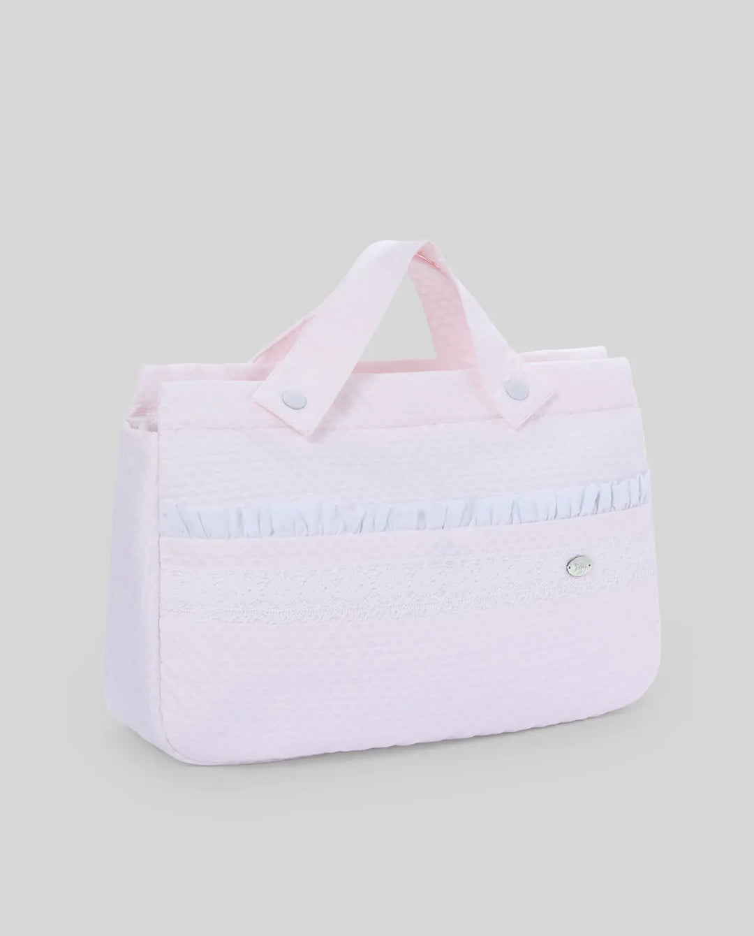 Blue Almonds Ltd WOVEN BAG SALINA - Chalk PinkWhite Paz Rodriguez