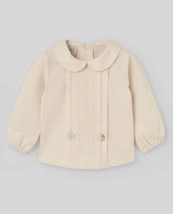 Blue Almonds Ltd WOVEN NEWBORN BLOUSE ALEGRIA - Light Brown Paz Rodriguez