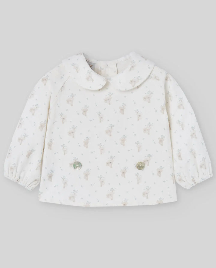 Blue Almonds Ltd WOVEN NEWBORN BLOUSE KOALA - Dutch Blue Paz Rodriguez