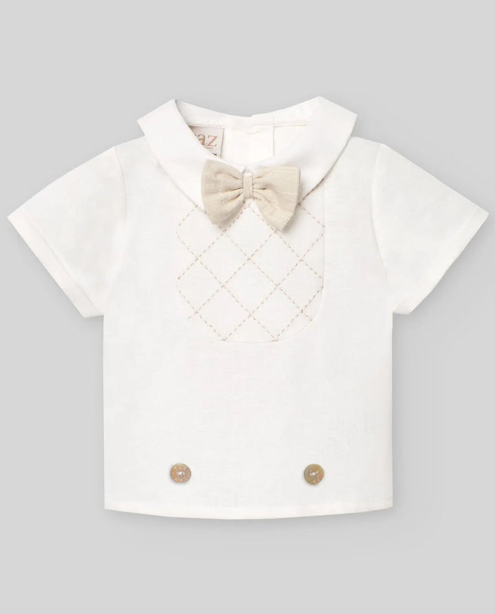Blue Almonds Ltd WOVEN NEWBORN BLOUSE LINO Paz Rodriguez