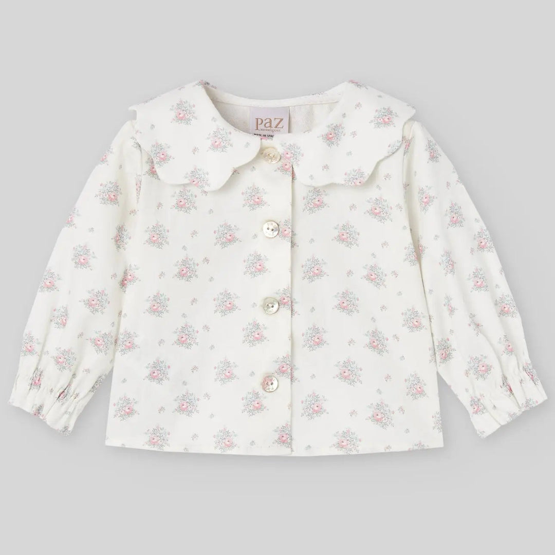 Blue Almonds Ltd WOVEN NEWBORN BLOUSE SEMILLA - Chalk Green Paz Rodriguez