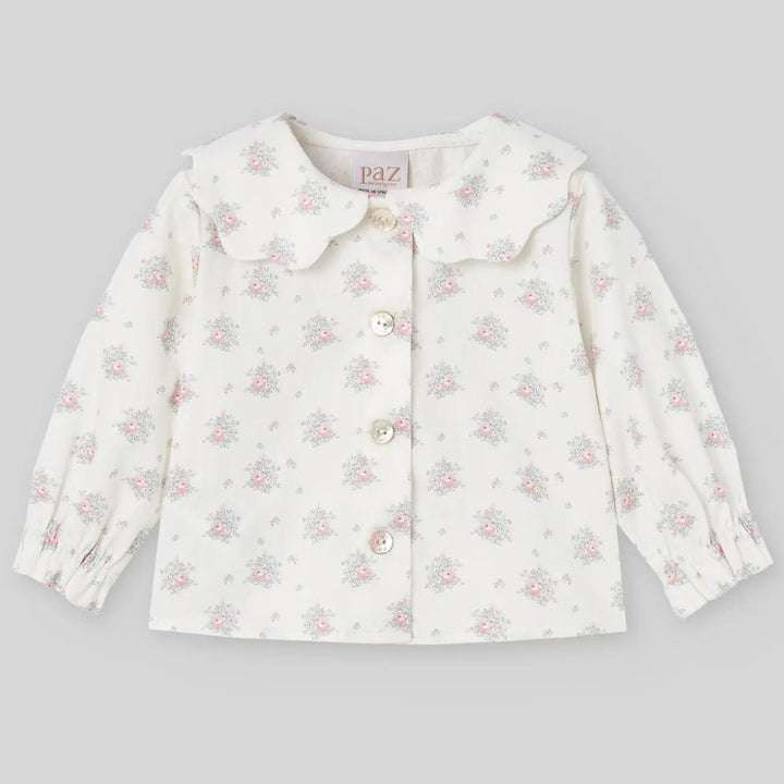 Blue Almonds Ltd WOVEN NEWBORN BLOUSE SEMILLA - Chalk Green Paz Rodriguez
