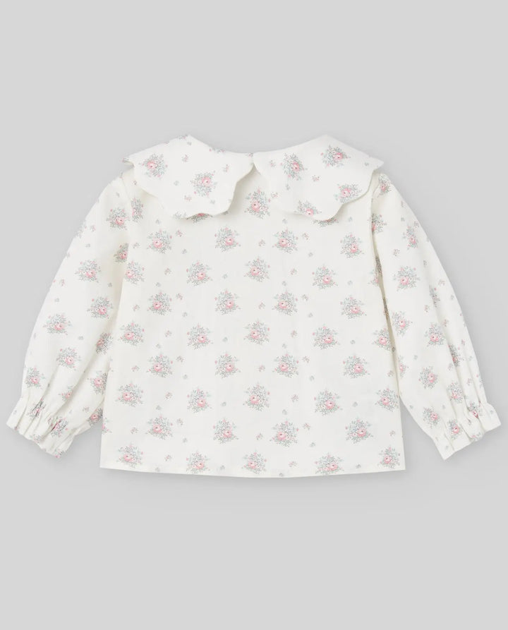 Blue Almonds Ltd WOVEN NEWBORN BLOUSE SEMILLA - Chalk Green Paz Rodriguez