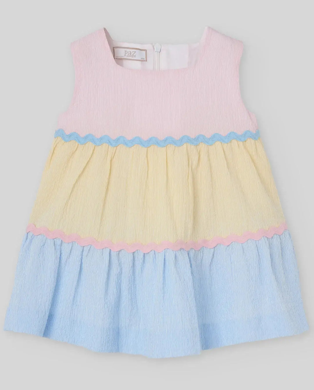 Blue Almonds Ltd WOVEN NEWBORN DRESS CANDY - Chalk Pink Paz Rodriguez