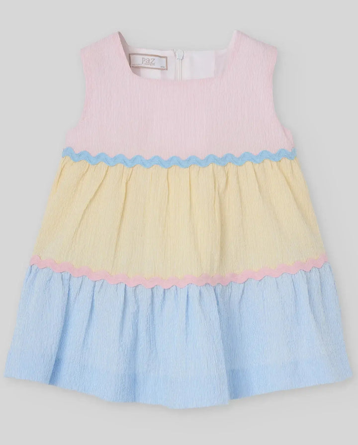 Blue Almonds Ltd WOVEN NEWBORN DRESS CANDY - Chalk Pink Paz Rodriguez
