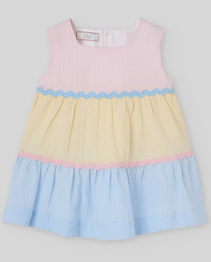 Blue Almonds Ltd WOVEN NEWBORN DRESS CANDY - Chalk Pink Paz Rodriguez