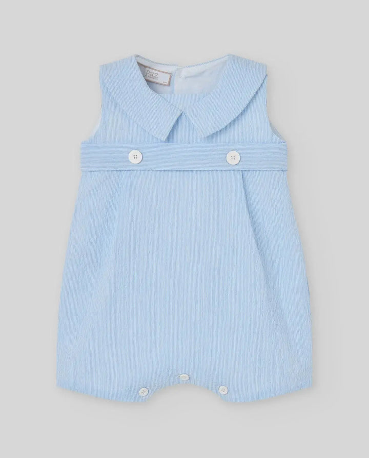 Blue Almonds Ltd WOVEN NEWBORN ROMPER CANDY - Sky Blue Paz Rodriguez