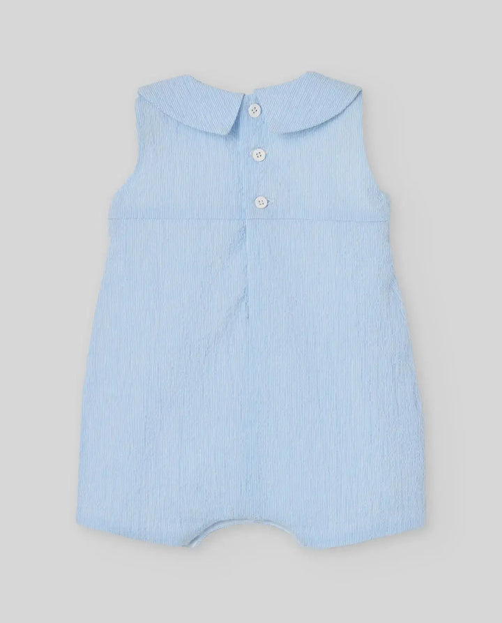 Blue Almonds Ltd WOVEN NEWBORN ROMPER CANDY - Sky Blue Paz Rodriguez