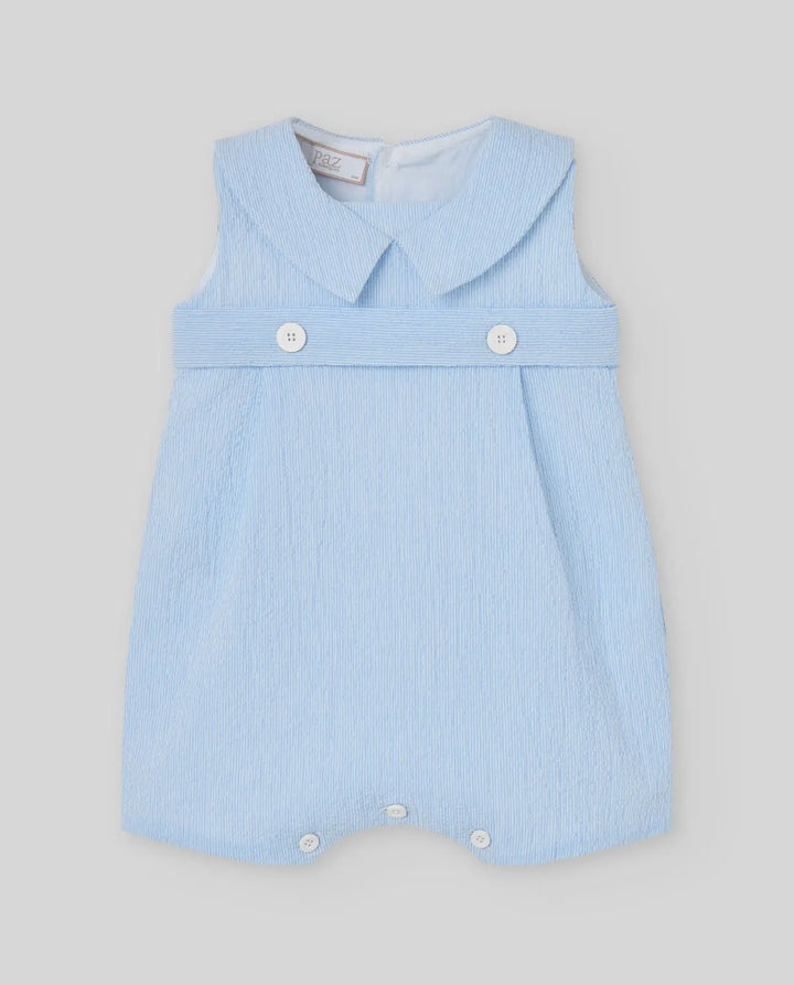 Blue Almonds Ltd WOVEN NEWBORN ROMPER CANDY - Sky Blue Paz Rodriguez