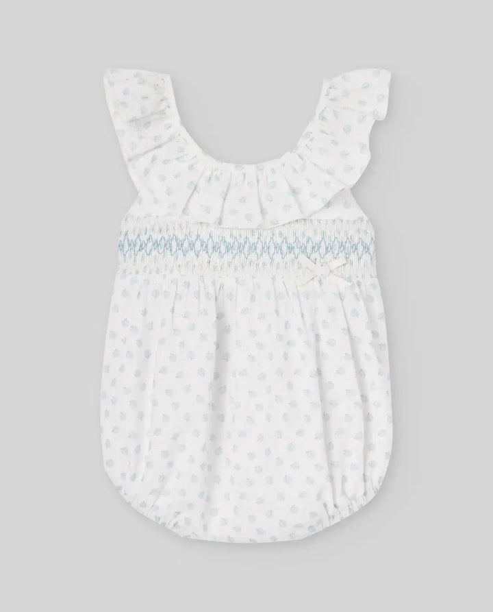 Blue Almonds Ltd WOVEN NEWBORN ROMPER EDEN V26 - Breeze Blue Paz Rodriguez