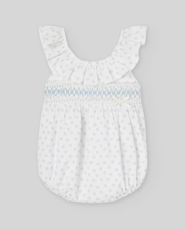 Blue Almonds Ltd WOVEN NEWBORN ROMPER EDEN V26 - Breeze Blue Paz Rodriguez