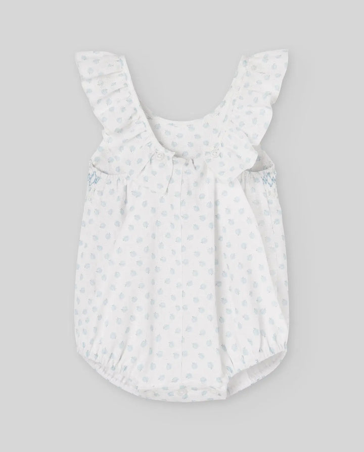 Blue Almonds Ltd WOVEN NEWBORN ROMPER EDEN V26 - Breeze Blue Paz Rodriguez