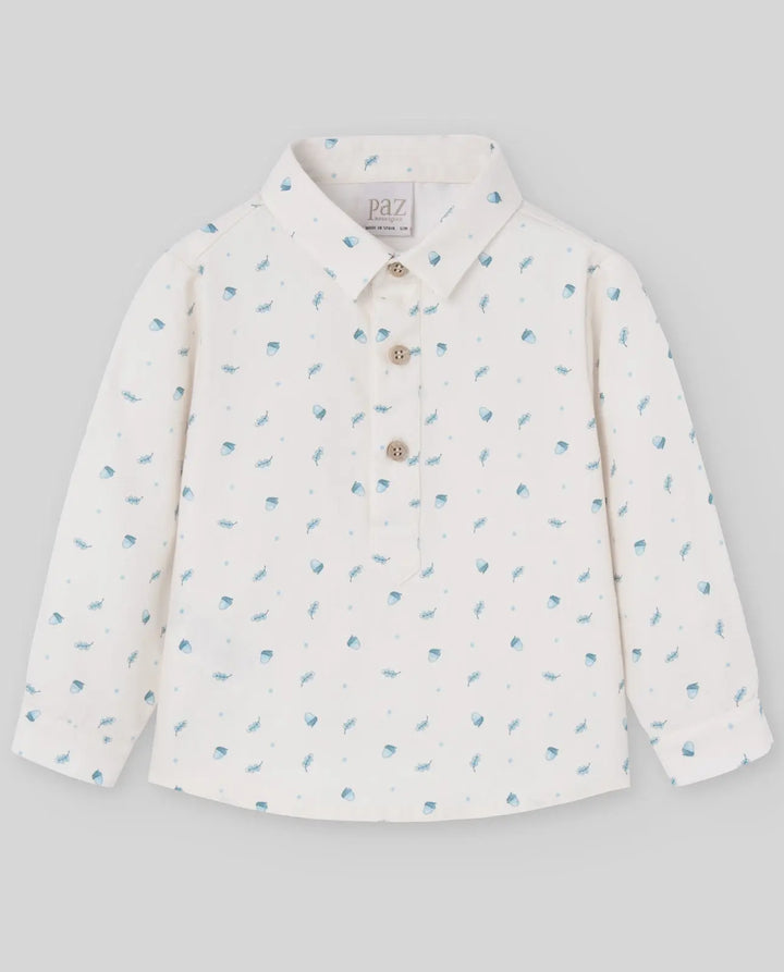 Blue Almonds Ltd WOVEN NEWBORN SHIRT QUINTA - Nile Blue Paz Rodriguez