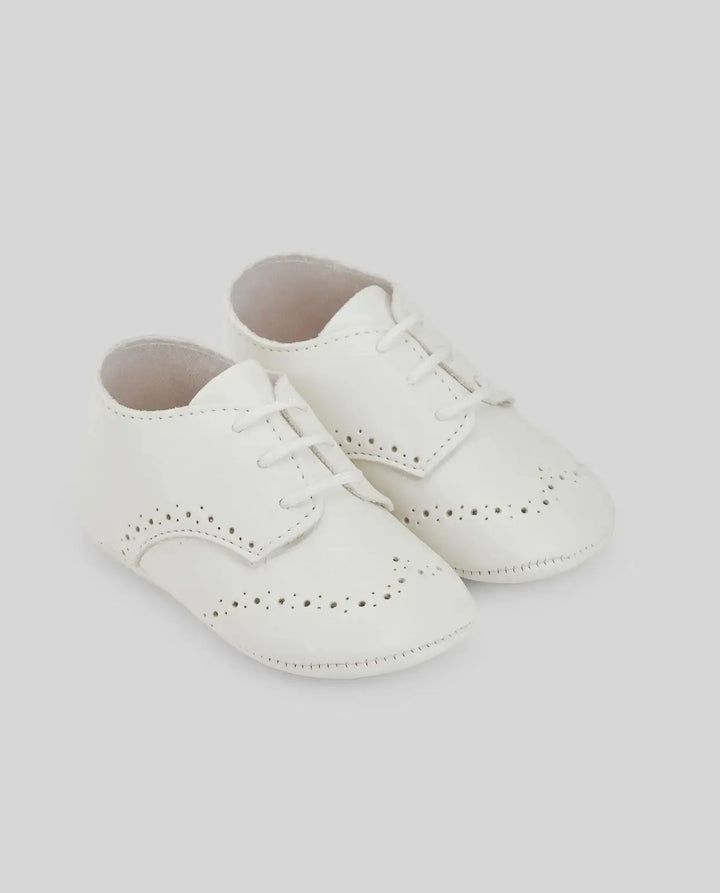 Blue Almonds Ltd WOVEN NEWBORN SHOES ESENCIAL - Cream Paz Rodriguez