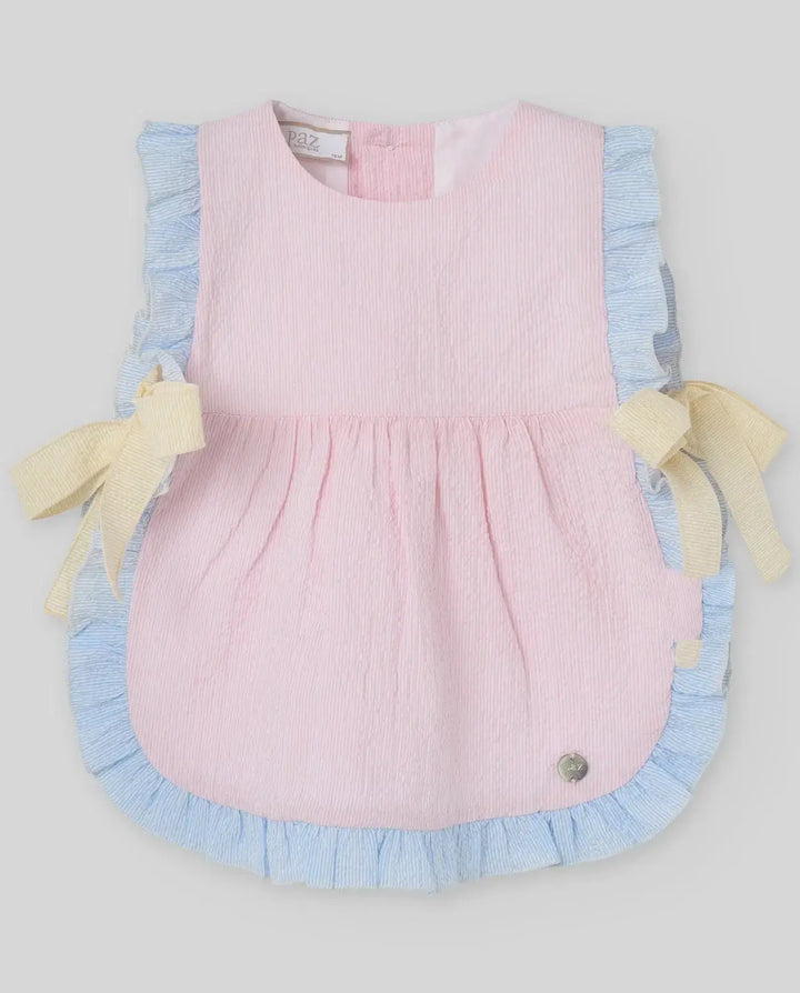 Blue Almonds Ltd WOVEN NEWBORN SHORT DRESS CANDY - Chalk Pink Paz Rodriguez