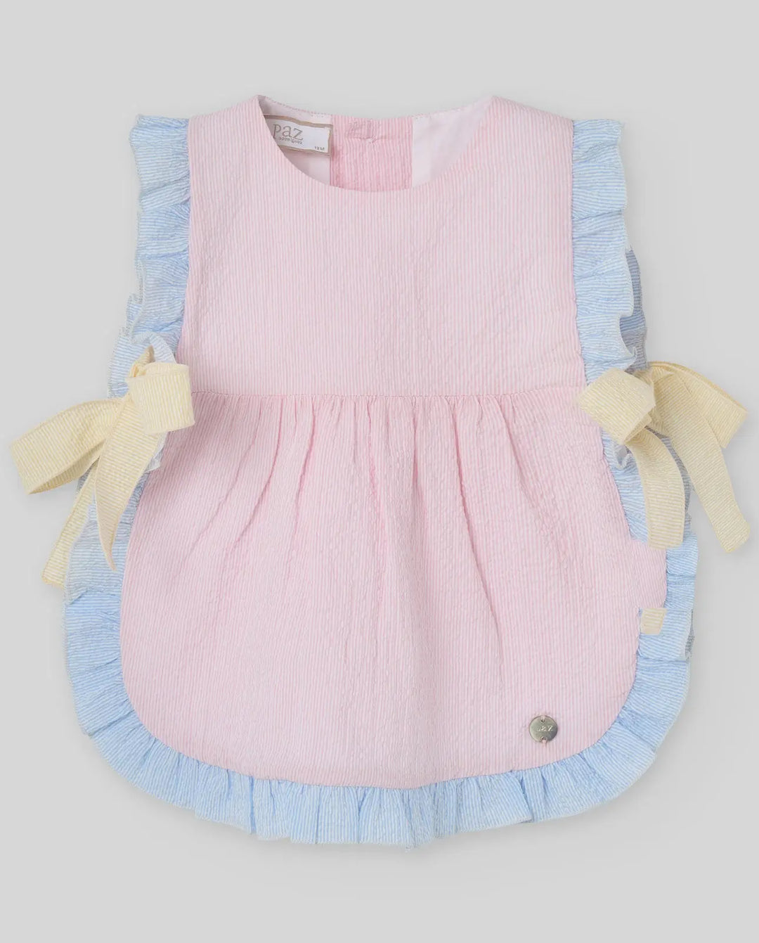 Blue Almonds Ltd WOVEN NEWBORN SHORT DRESS CANDY - Chalk Pink Paz Rodriguez