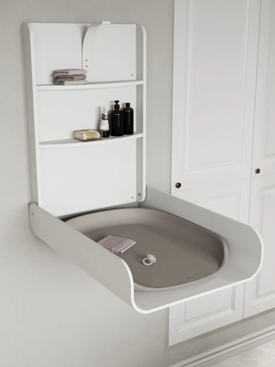 Blue Almonds Ltd Wall-Mounted Changing Table - Classic White Sebra