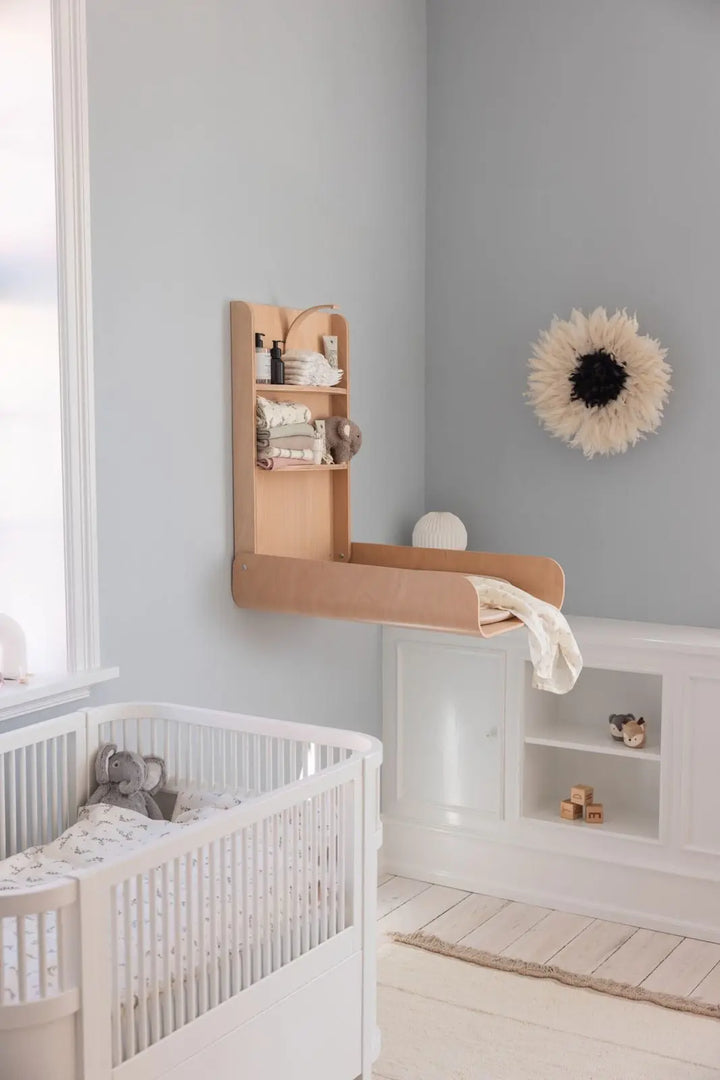 Blue Almonds Ltd Wall-Mounted Changing Table -Wooden Edition Sebra
