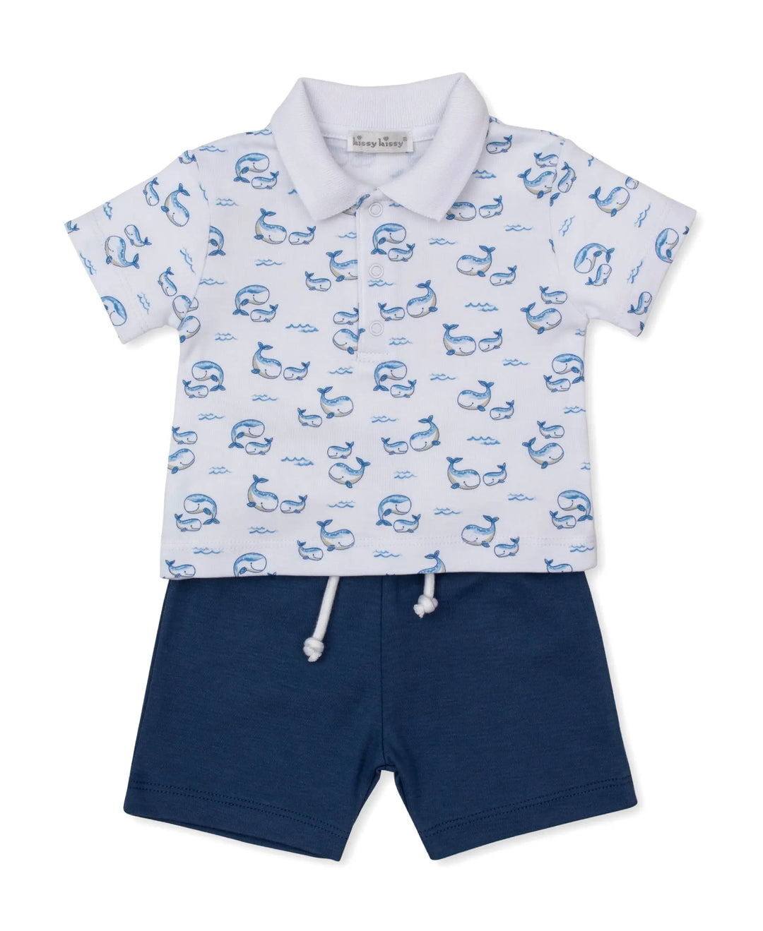 Blue Almonds Ltd Whale Pods - Bermuda Set Mix - Blue Kissy Kissy