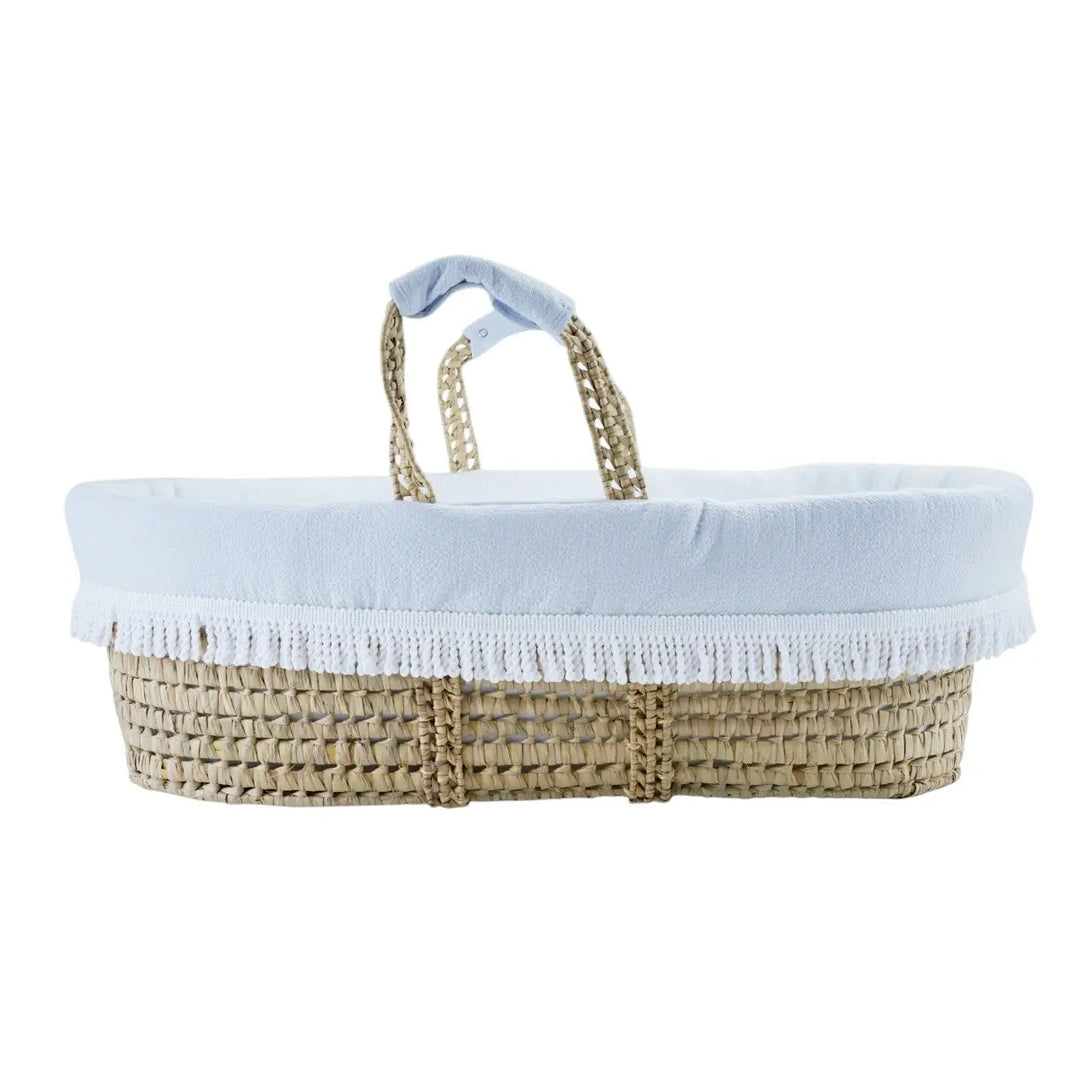 Blue Almonds Ltd Wicker Moises + Cover blue / padded white - Blue Garden Party Theophile & Patachou