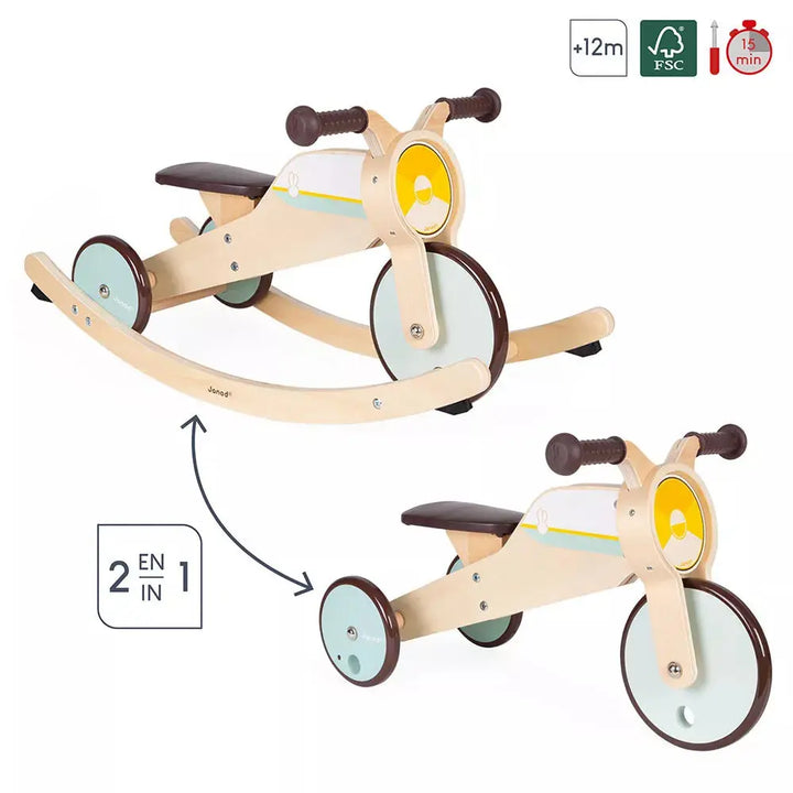 Blue Almonds Ltd 2-in-1 Rocker Tricycle Janod
