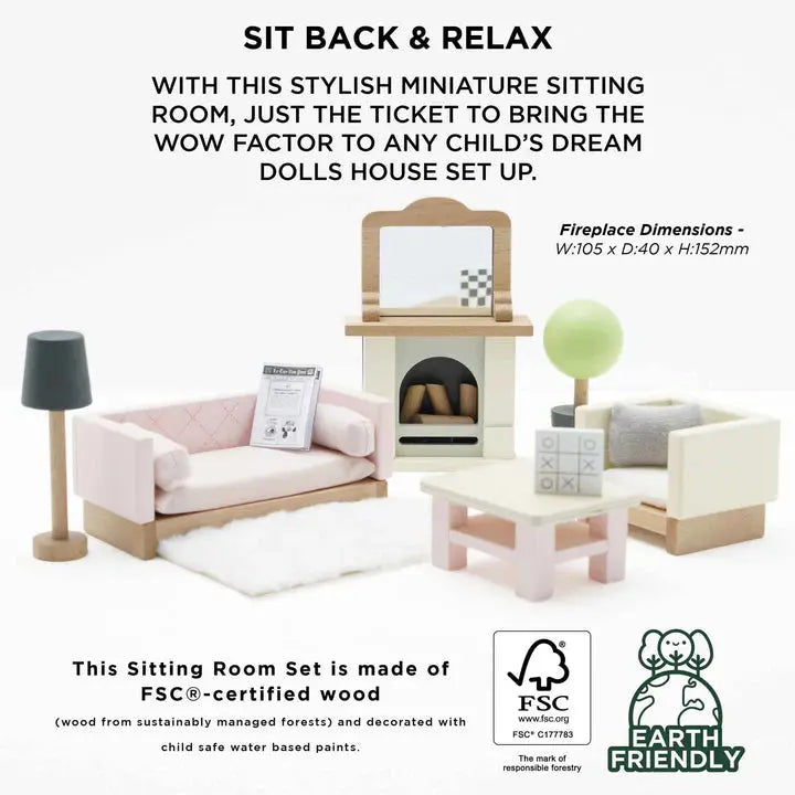 Blue Almonds Ltd Doll House Sitting Room Furniture Le Toy Van