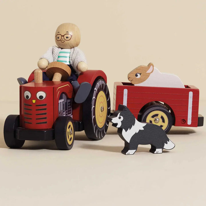 Blue Almonds Ltd Farmyard Tractor & Trailer Le Toy Van