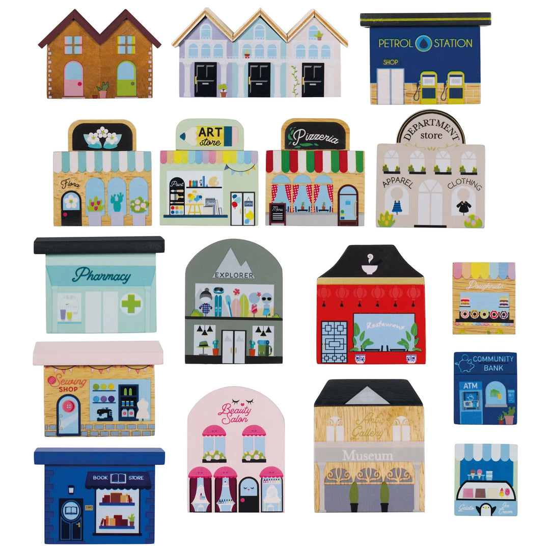 Blue Almonds Ltd London City Wooden Toy Train Set Le Toy Van