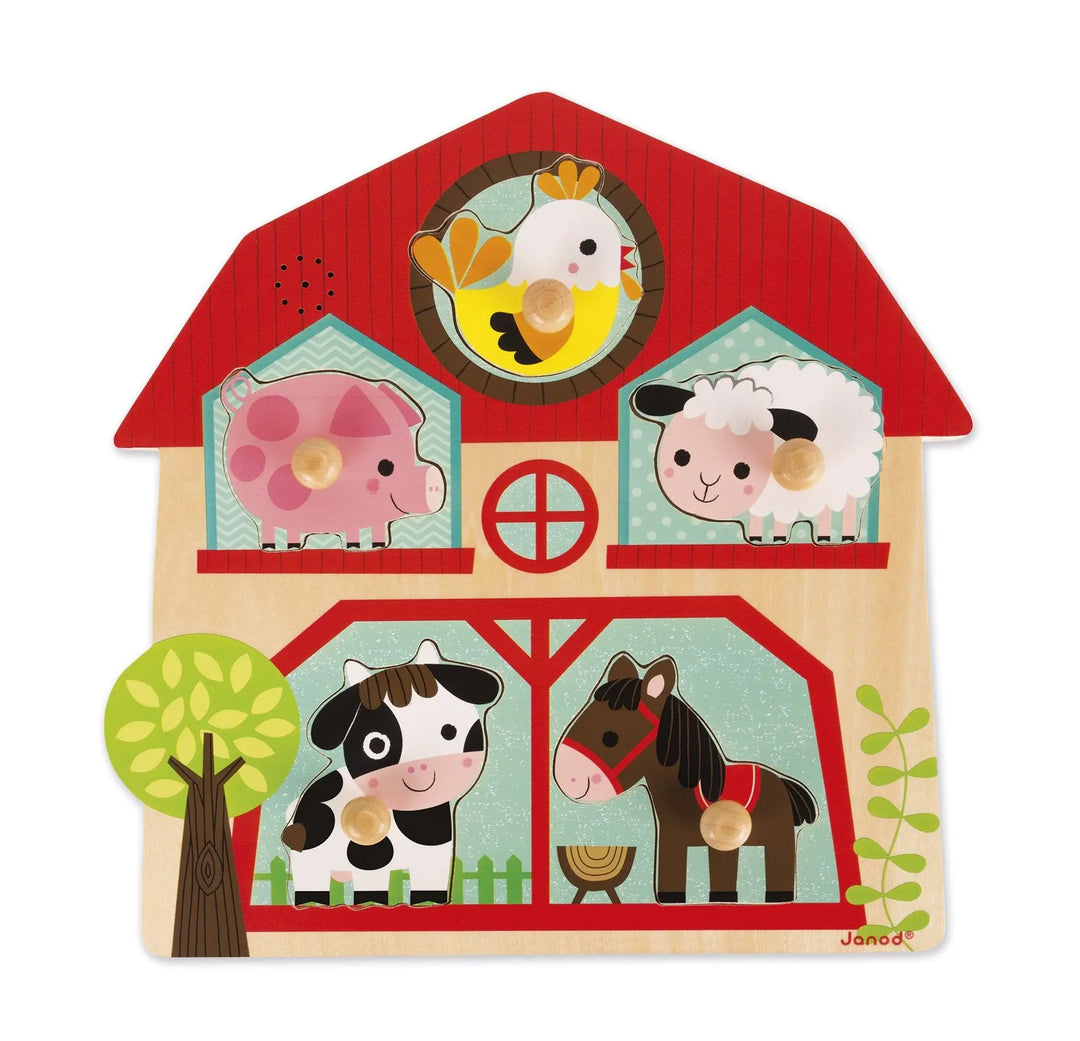 Blue Almonds Ltd Musical puzzle- my little friends farm Janod