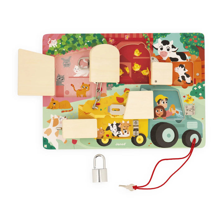 Blue Almonds Ltd Padlocks Board - The Farm Janod