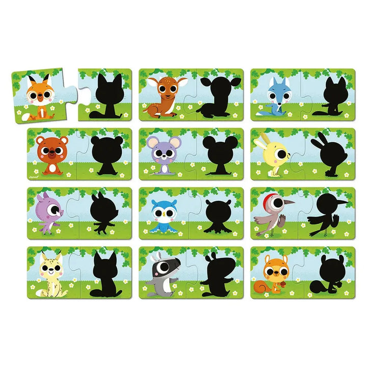Blue Almonds Ltd Puzzles Animals and Their Shadow Janod