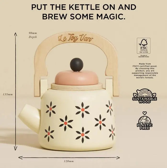 Blue Almonds Ltd Vintage Wooden Kettle Le Toy Van