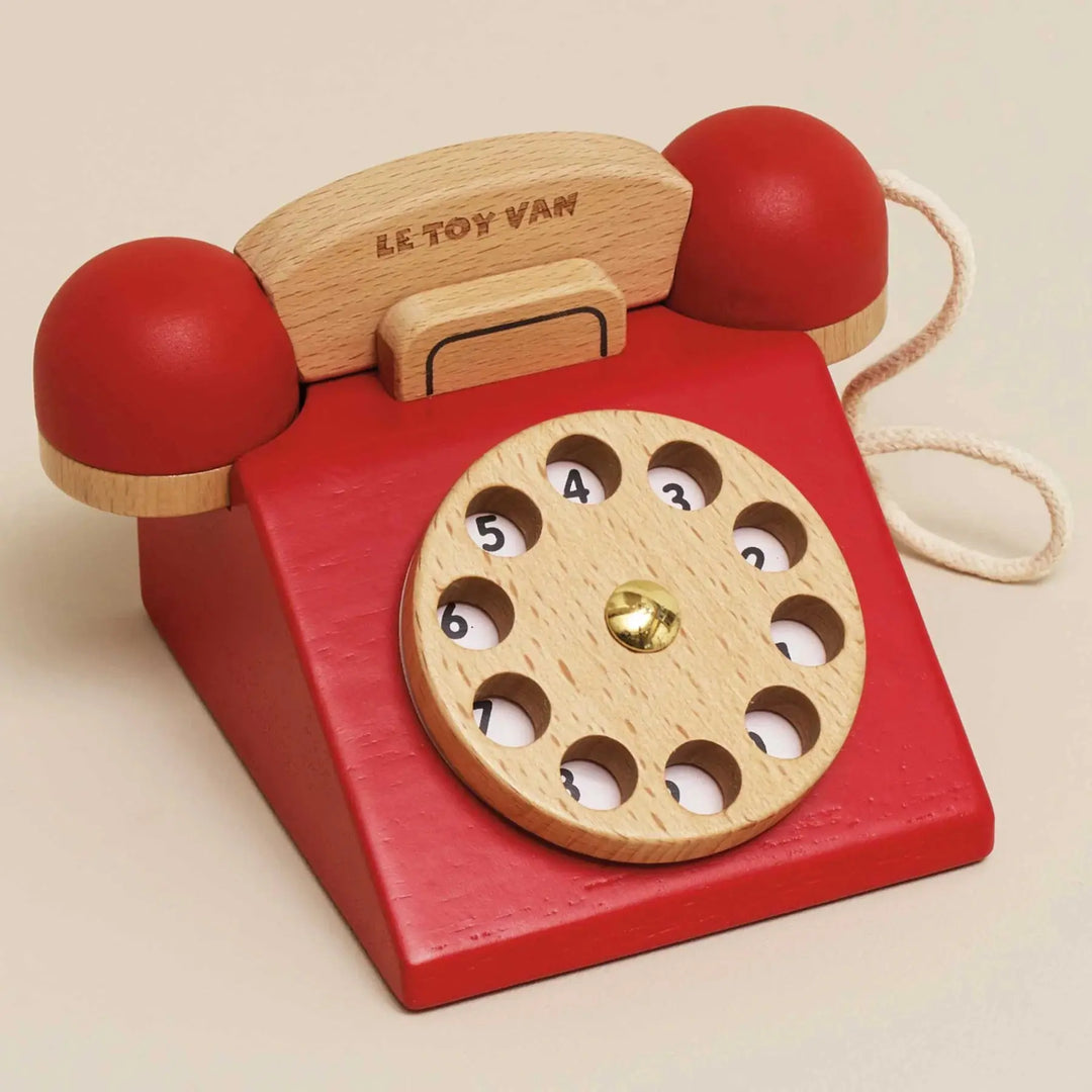 Blue Almonds Ltd Vintage Wooden Phone Le Toy Van