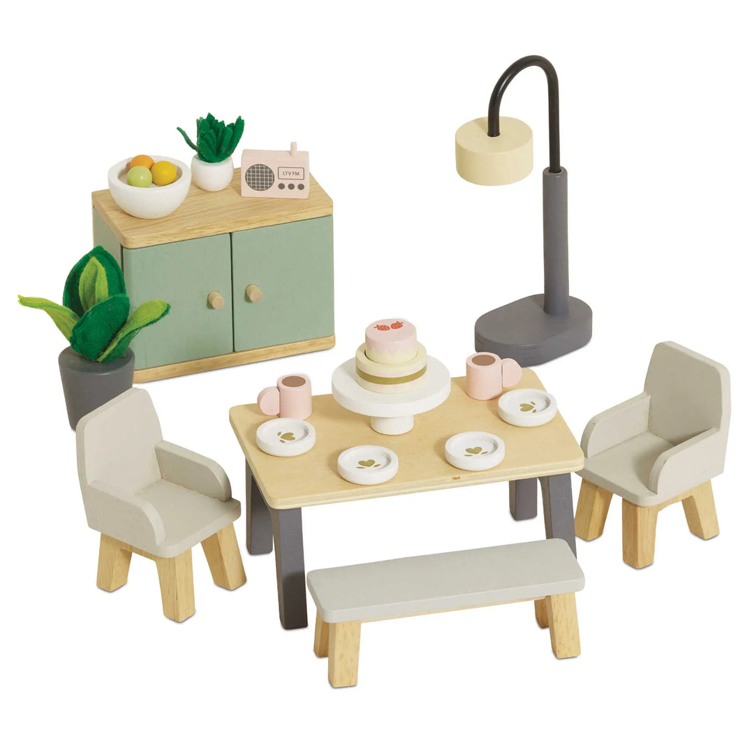 Blue Almonds Ltd Wooden Dolls House Dining Room Le Toy Van