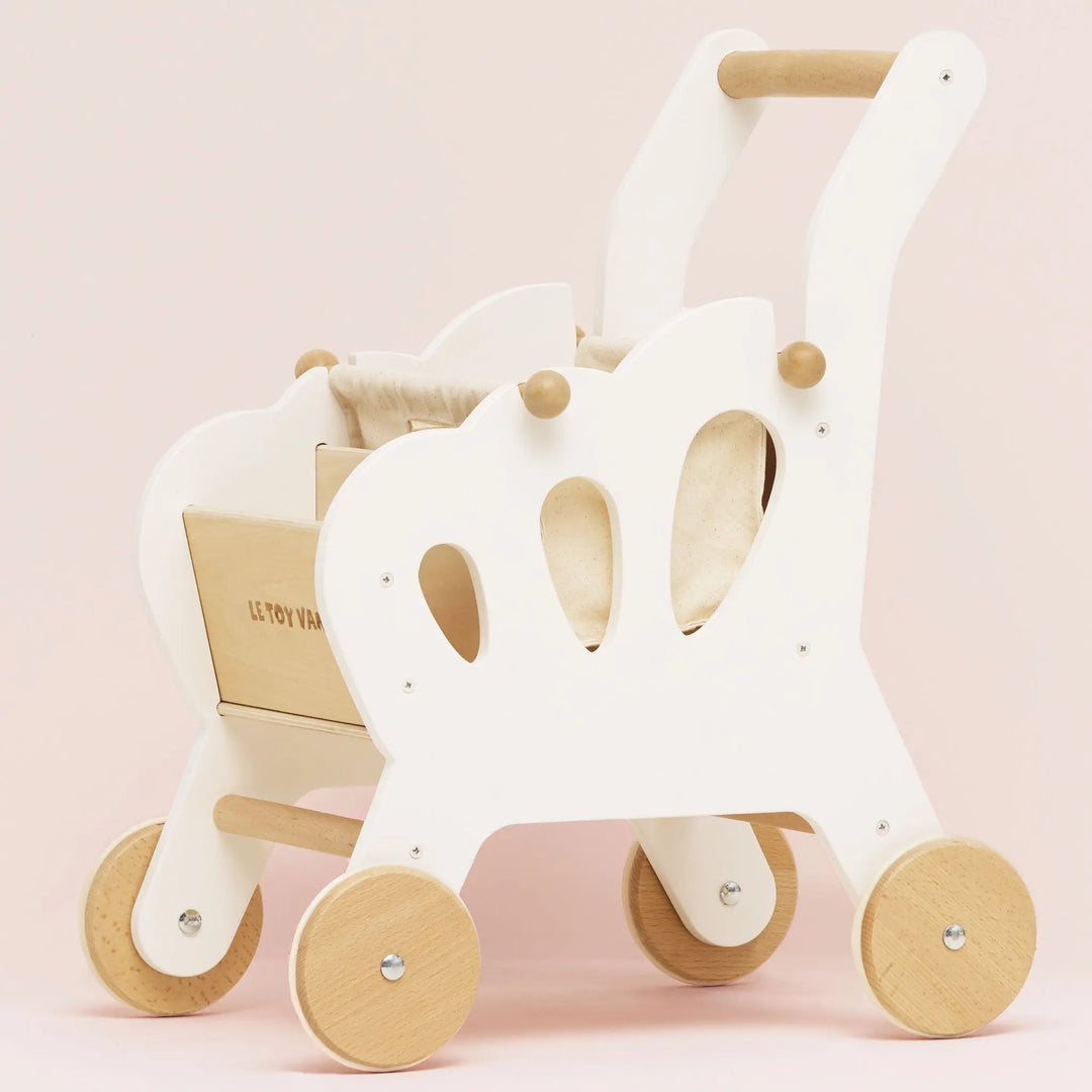 Blue Almonds Ltd Wooden Shopping Trolley & Cotton Bag Le Toy Van