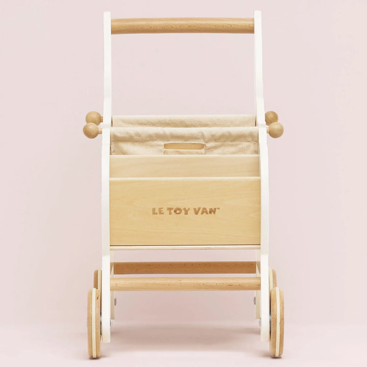 Blue Almonds Ltd Wooden Shopping Trolley & Cotton Bag Le Toy Van