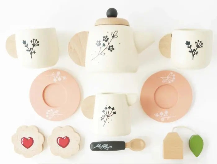 Blue Almonds Ltd Wooden Tea Set & Tray - 12 Pieces Le Toy Van