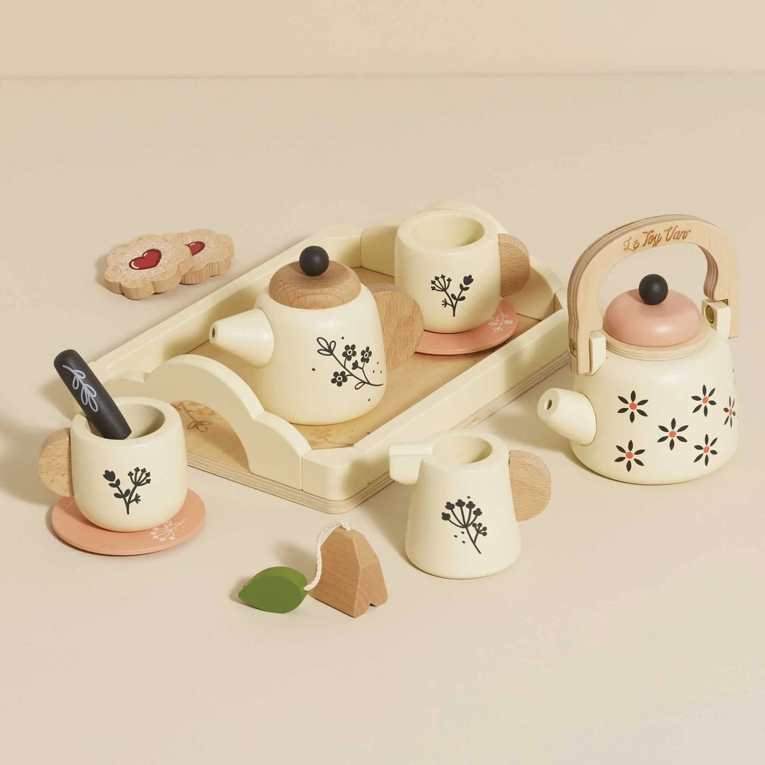 Blue Almonds Ltd Wooden Tea Set & Tray - 12 Pieces Le Toy Van