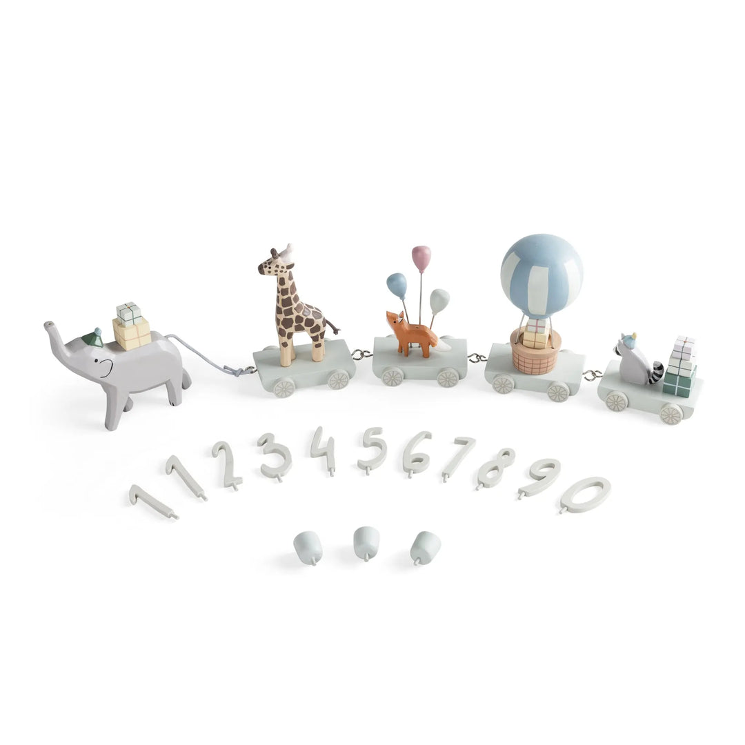 Blue Almonds Ltd World of Sebra - Wooden Birthday Train Sebra