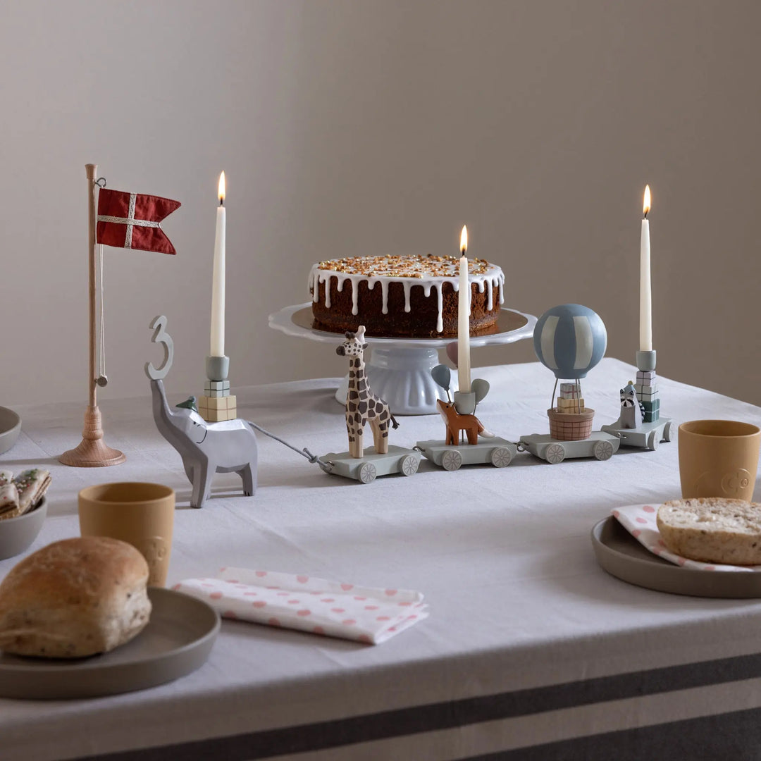 Blue Almonds Ltd World of Sebra - Wooden Birthday Train Sebra