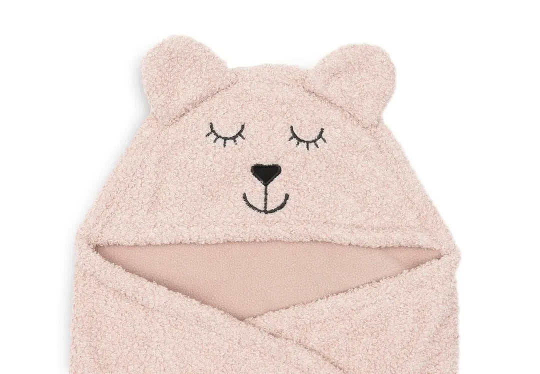 Blue Almonds Ltd Wrap Blanket Bear Boucle wild rose Jollein