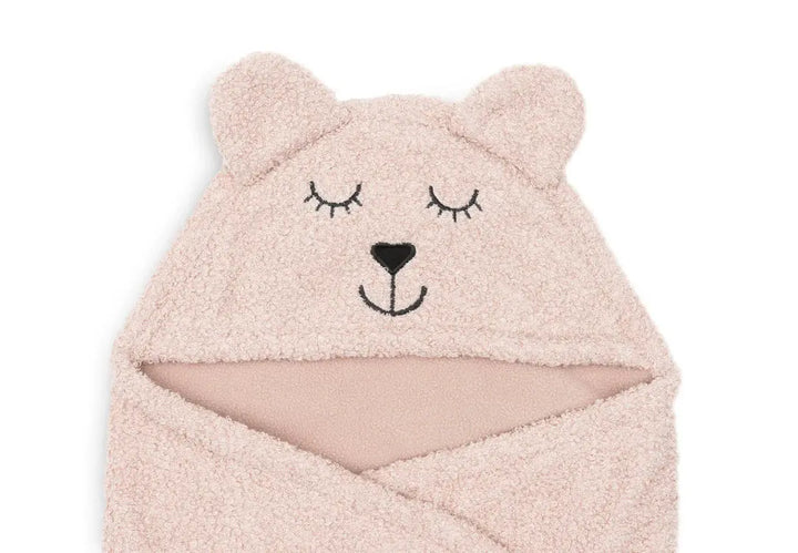 Blue Almonds Ltd Wrap Blanket Bear Boucle wild rose Jollein