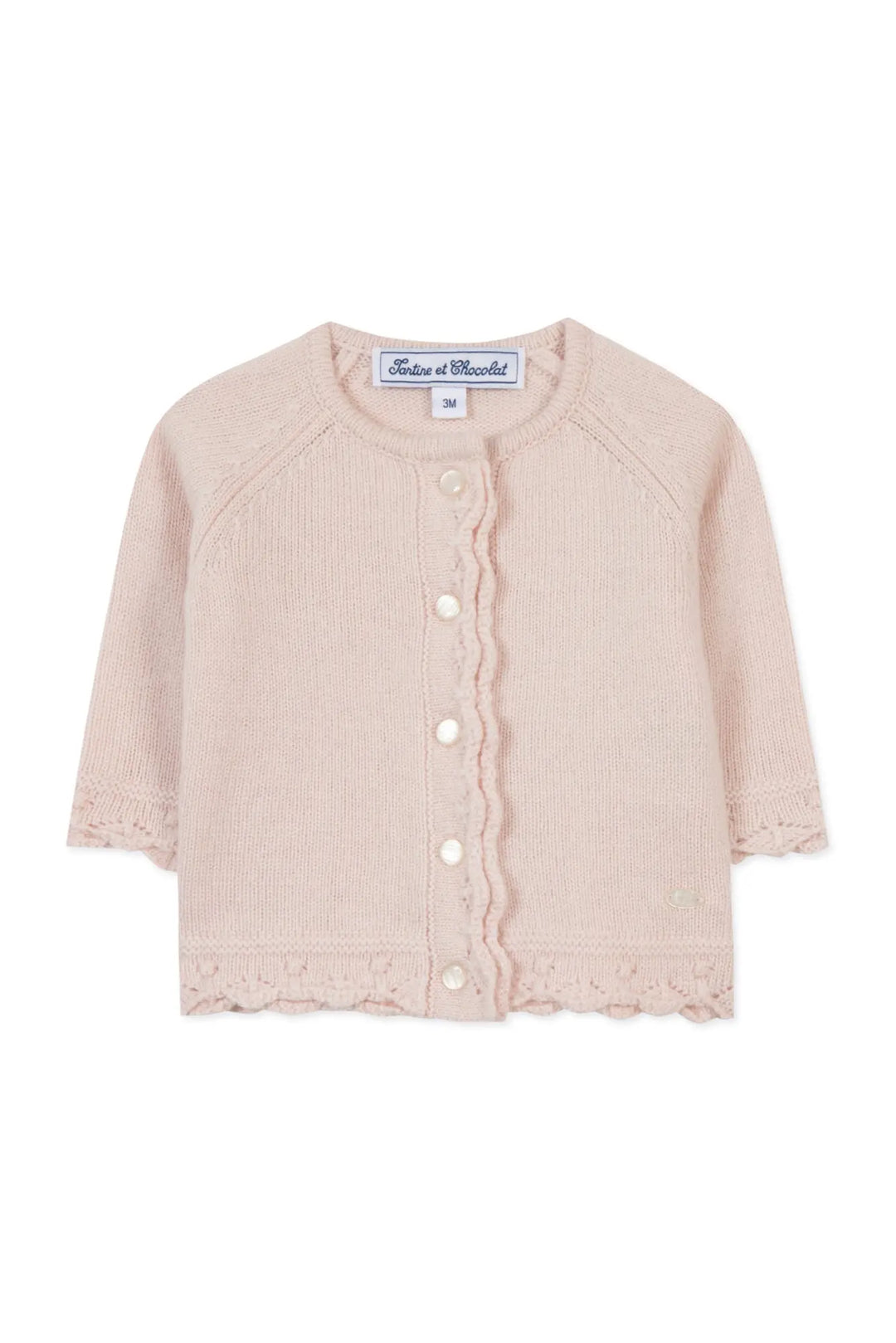 Blue Almonds Ltd baby girls cardigan in pink Tartine et chocolat