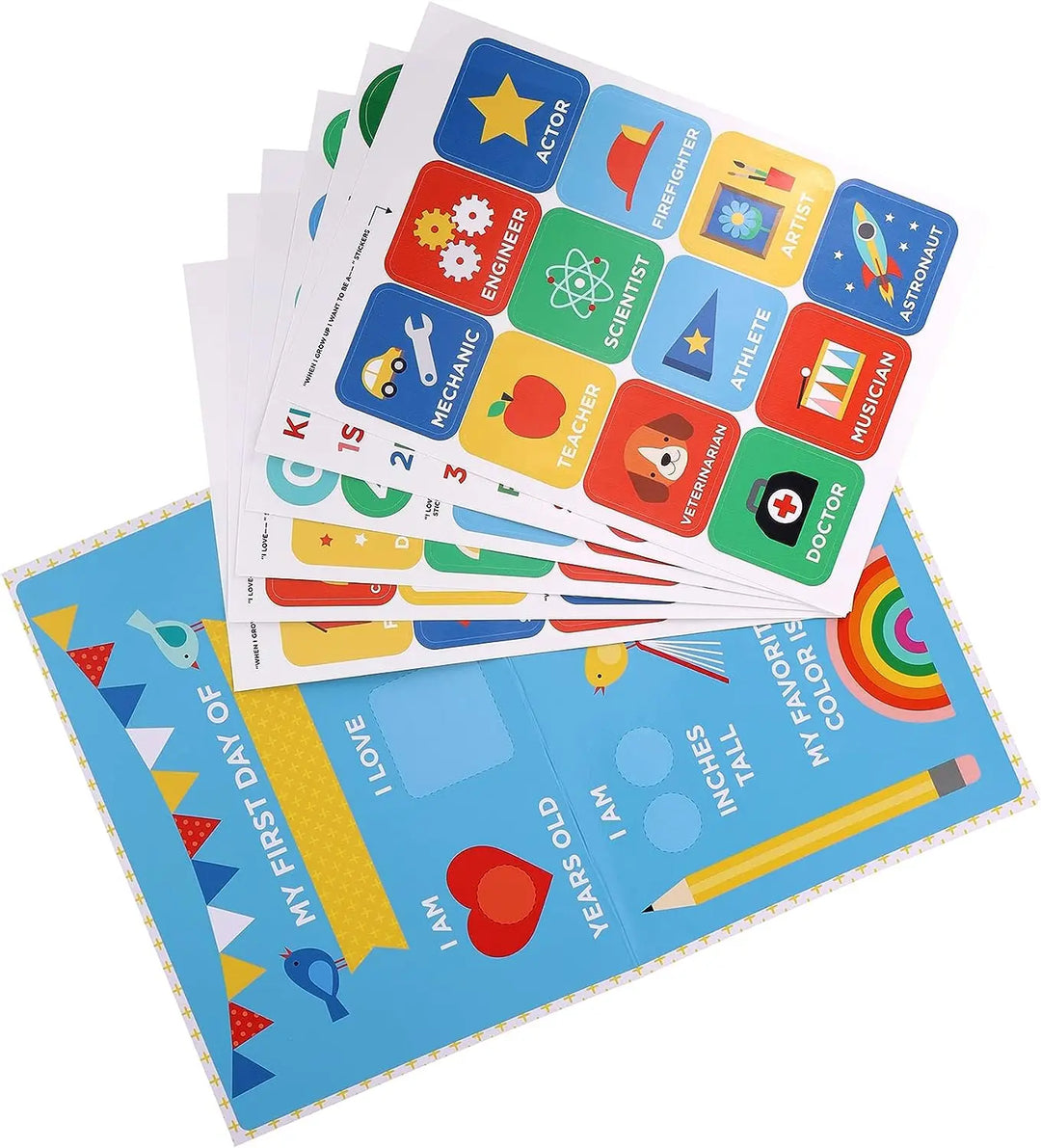 Blue Almonds Ltd First and last day of school sticker Macmillan