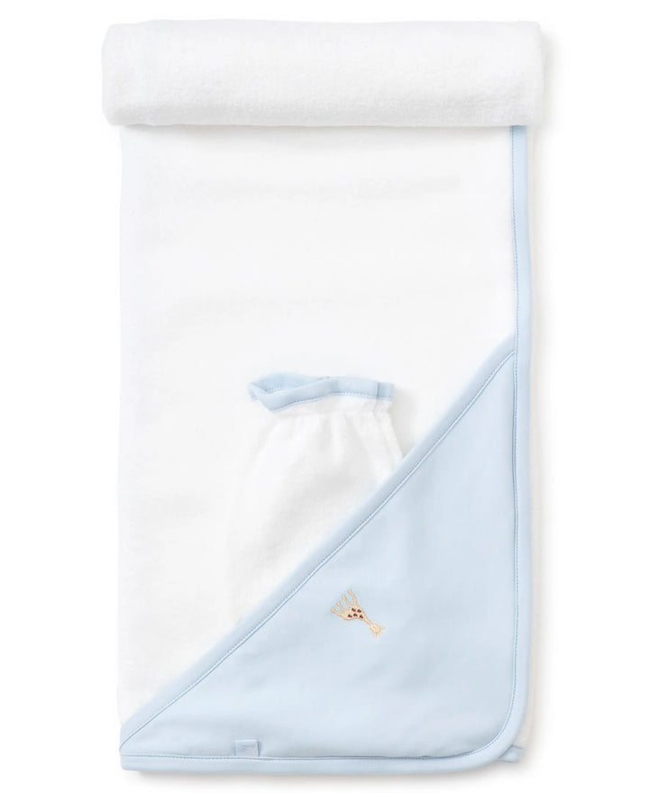 Baby Boys Towel with Mitts - Sophie La Girafe--Kissy Kissy-Blue Almonds-London-South Kensington
