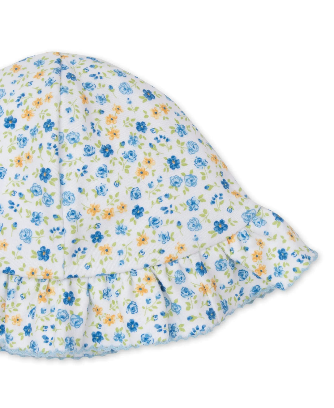 Baby Girls Sun Hat  - Blue Floral Fantasy--Kissy Kissy-Blue Almonds-London-South Kensington