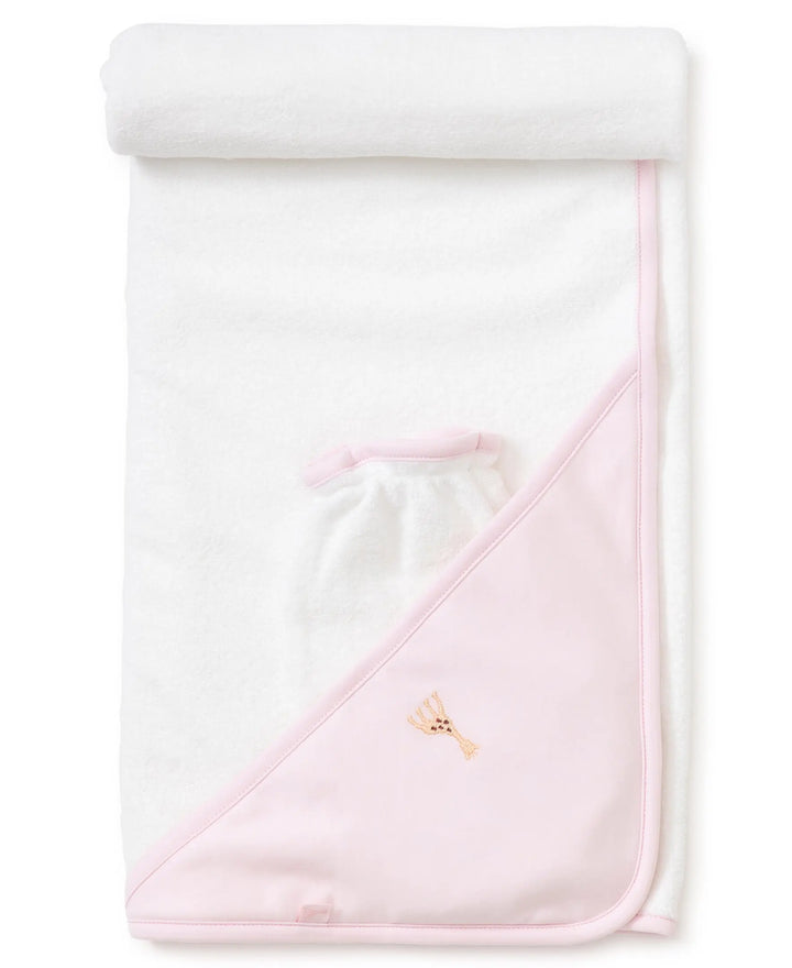 Baby Girls Towel with Mitts - Sophie La Girafe--Kissy Kissy-Blue Almonds-London-South Kensington