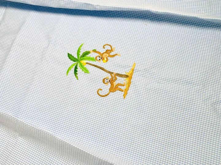 Laundry bags "safari" blue-Baskets, nappy stackers & laundry bags-Gordonsbury-Blue Almonds-London-South Kensington