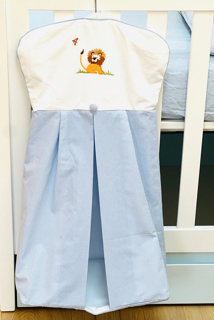 Nappy stacker "safari" blue-Baskets, nappy stackers & laundry bags-Gordonsbury-Blue Almonds-London-South Kensington