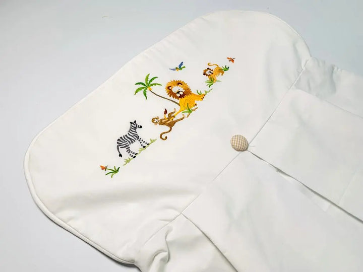Nappy stacker "safari" white-Baskets, nappy stackers & laundry bags-Gordonsbury-Blue Almonds-London-South Kensington